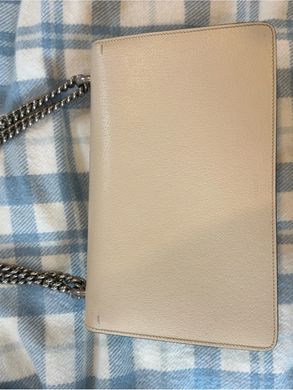 Gucci Dionysus Medium Leather Cream Shoulder Bag with Silver Detail - Picture 3 of 10